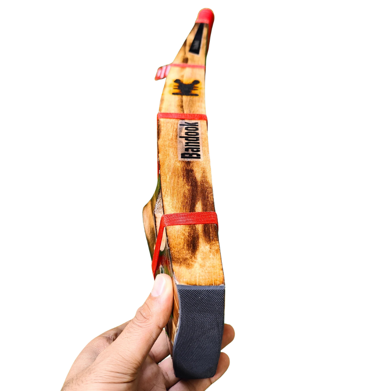 Kwesports Bandook Burn Edition - Hard Tennis Bat - Diamond Cut - Edge Angle.webp