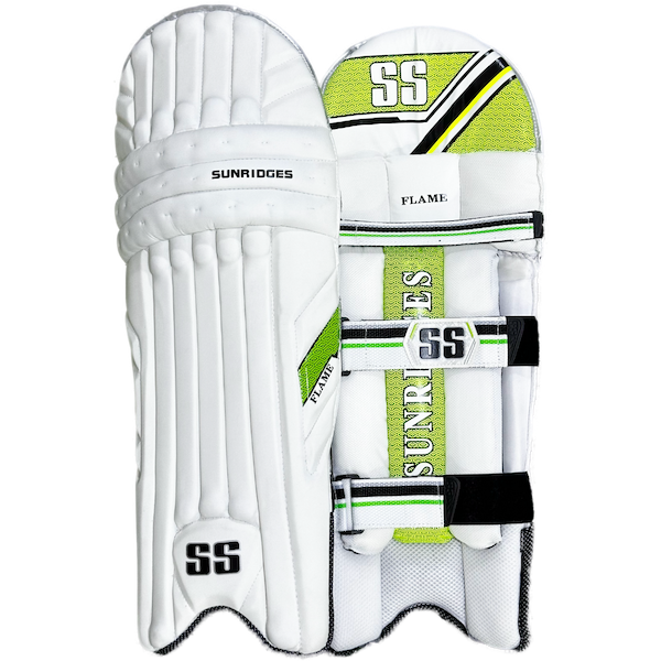 SS Flame Batting Cricket Pads - Mens- White