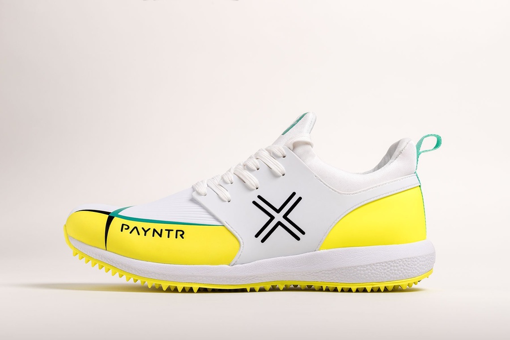 Payntr X MK3 Evo Pimple - White & Yellow Cricket Shoes