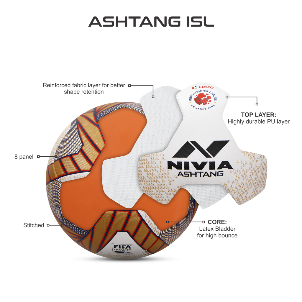 NIVIA Ashtang Golden FIFA Pro Football