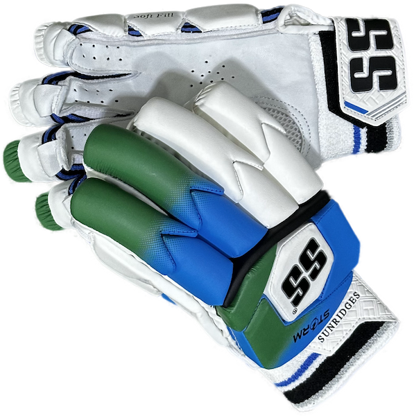 SS Storm Batting Cricket Gloves - Boys RH - Aqua