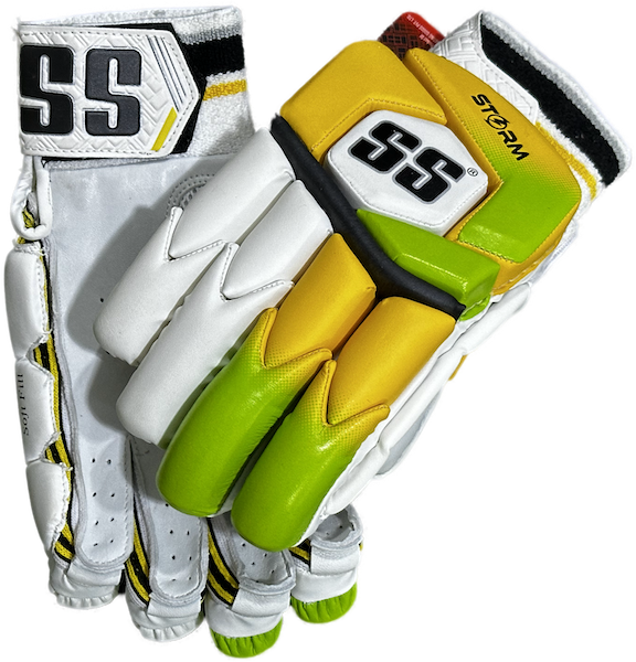 SS Storm Batting Cricket Gloves - Boys- Yellow/Green