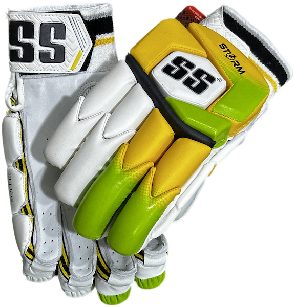 SS Storm Batting Cricket Gloves - Youth- Yellow/Green
