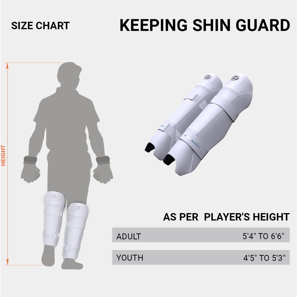 moonwalkr Keeping Shin Guards - White - Youth