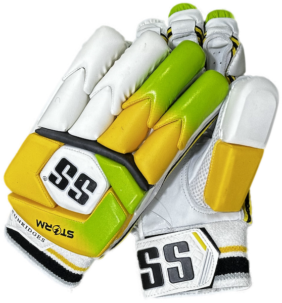 SS Storm Batting Cricket Gloves - Youth- Yellow/Green