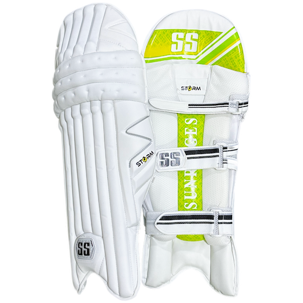 SS Storm Batting Cricket Pads - Mens- White