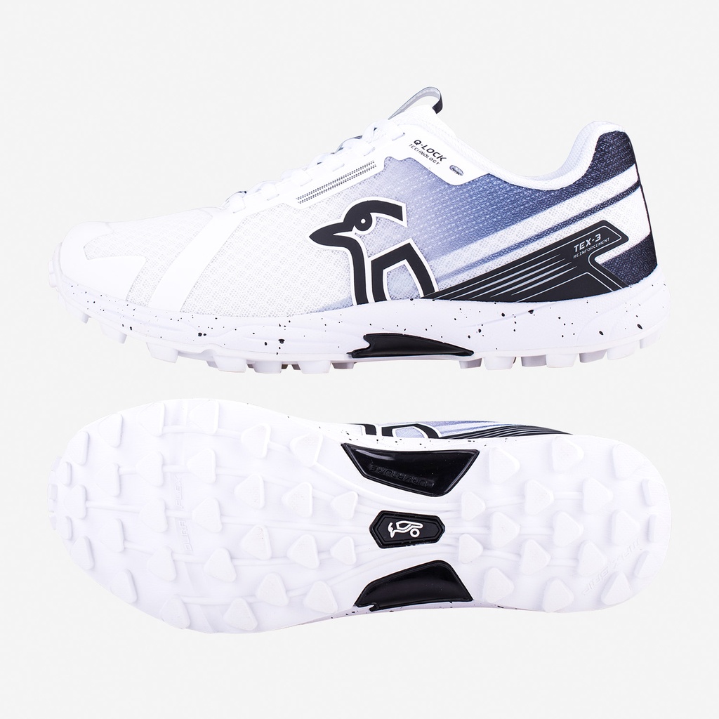 Kookaburra KC 2.0 Rubber Shoes - White & Black