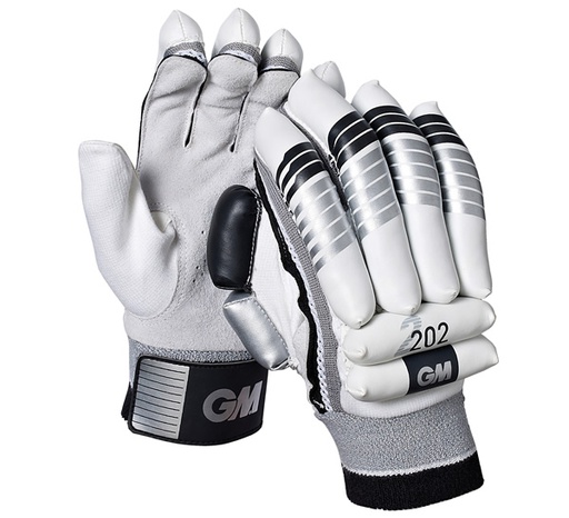 Large Gunn & Moore Unisexs Diamond Original Batting Gloves White/Silver/Black/Blue 